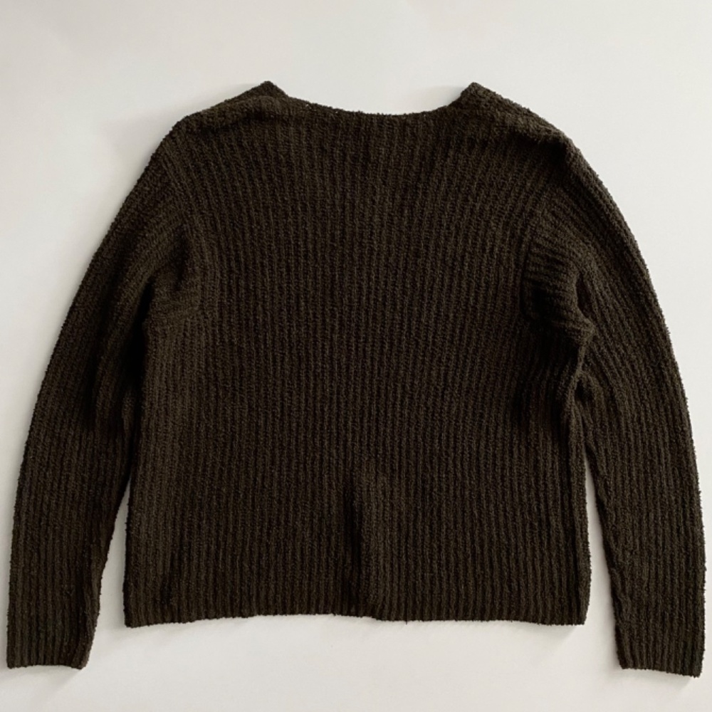 Eileen Fisher Sweater Wren Cotton Fluff V Neck Knit Large - see measurements - Picture 3 of 3
